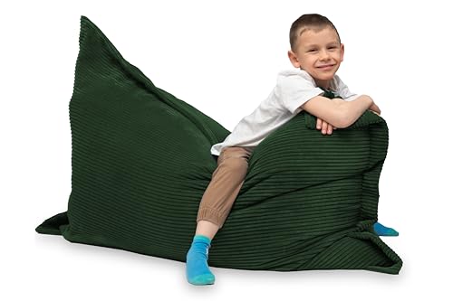 chilly pilley Sitzsack L XL XXL Cordstoff Bodenkissen Beanbag Styropor Füllung Riesensitzsack Cord-Material Sitzkissen Gartenkissen zum Liegen und Sitzen Cord 100x70 Dunkelgrün chilly pilley Sitzsack L XL XXL Cordstoff Bodenkissen Beanbag Styropor Füllung Riesensitzsack Cord-Material Sitzkissen Gartenkissen zum Liegen und Sitzen Cord 100x70 Dunkelgrün von chilly pilley