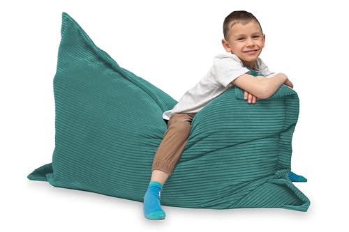 chilly pilley Sitzsack L XL XXL Cordstoff Bodenkissen Beanbag Styropor Füllung Riesensitzsack Cord-Material Sitzkissen Gartenkissen zum Liegen und Sitzen Cord 100x70 Türkis chilly pilley Sitzsack L XL XXL Cordstoff Bodenkissen Beanbag Styropor Füllung Riesensitzsack Cord-Material Sitzkissen Gartenkissen zum Liegen und Sitzen Cord 100x70 Türkis von chilly pilley