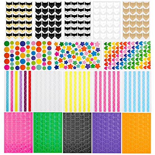 18 Blätter Fotoalbum Selbst Gestalten Sticker Zubehör Set für Kinder,Bunt Kraftpapier Farbig Fotoecken Selbstklebend Aufkleber für Scrapbooking DIY-Sammelalbum Trip Journal Erinnerungsbuch Molkerei 18 Blätter Fotoalbum Selbst Gestalten Sticker Zubehör Set für Kinder,Bunt Kraftpapier Farbig Fotoecken Selbstklebend Aufkleber für Scrapbooking DIY-Sammelalbum Trip Journal Erinnerungsbuch Molkerei von CHINPING