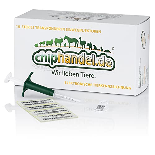 chiphandel.de Wir lieben Tiere. 10 x RFID Tierchip - mit internationalen Herstellercode 941 ICAR Zertifiziert von chiphandel.de Wir lieben Tiere.