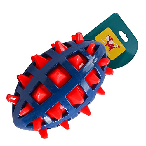 chiphop Füllfreies Hundespielzeug Zäh Hundespielzeugball Hundestachelspielzeugball mit Quietscher zum schwimmenden und interaktiven Spielen 3 Farben Beißspielzeug Für Welpen (Red, One Size) von chiphop