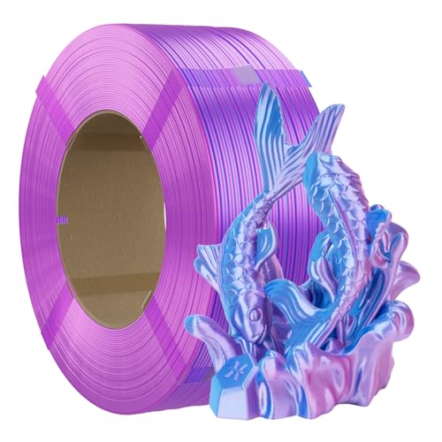 Chitu Systems 3D-Drucker Filament Nachfüllung ohne Spule 1,75 mm, Silk Dual Color Heißpink Blau 1 kg Geeignet für Bambu Lab Wiederverwendbare Spule von chitu systems