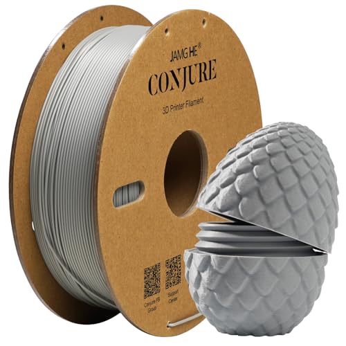 Chitu Systems Conjure High-Speed PLA+ Filament, Fast Print PLA Plus 3D Drucker Filament, 1kg(2.2lbs)/Spool, 1.75mm Maßgenauigkeit ±0.02mm Kompatibel mit den meisten High-Speed FDM 3D Druckern, Grau von chitu systems