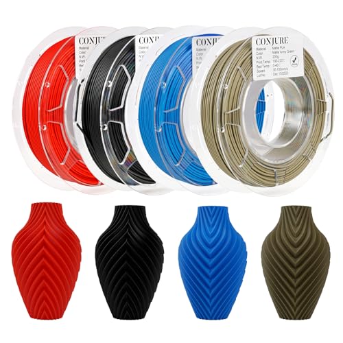 Chitu Systems Conjure Matte PLA 3D Drucker Filament, 1.75±0.02mm 3D Druck Filament 4x200g (B-Matte PLA-4 in 1 Paket 4x200g) von chitu systems