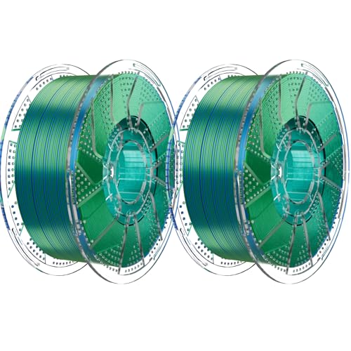 Chitu Systems Conjure Silk PLA 3D Drucker Filament, 1.75mm Dual Color Filament, Silk Blau Grün 3D Druck Filament 2KG/4.4lb von chitu systems