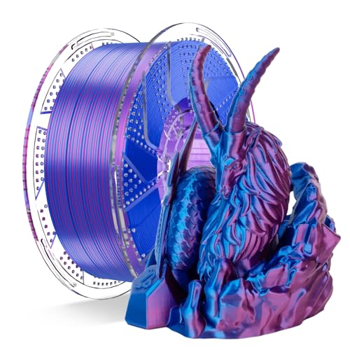 Chitu Systems Conjure Silk PLA 3D Drucker Filament, 1.75mm Dual Color Filament, Silk Rot Blau 3D Druck Filament 1KG/2.2lb von chitu systems
