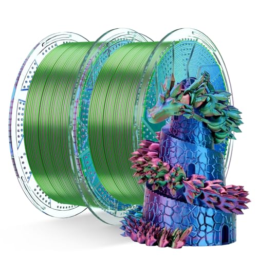 Chitu Systems Conjure Silk PLA 3D Drucker Filament, 1.75mm Tri-Color Filament, Silk Hot Pink Blue Green PLA 3D Printing Filament 2KG/4.4lb Chitu Systems Conjure Silk PLA 3D Drucker Filament, 1.75mm Tri-Color Filament, Silk Hot Pink Blue Green PLA 3D Printing Filament 2KG/4.4lb von chitu systems