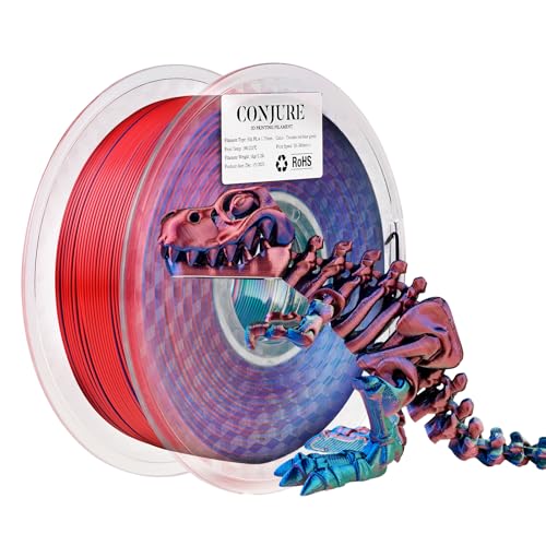 Chitu Systems Conjure Silk PLA 3D Drucker Filament, 1.75mm Triolor Filament, Silk Rot Blau Grün 3D Druck Filament 1KG/2.2lb von chitu systems