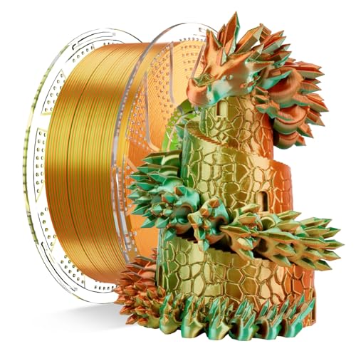 Chitu Systems Conjure Tricolor Silk PLA Filament, Grün-Gold-Orange Filament, Durchmesser 1.75±0.02 mm 3D Drucker Filament 1KG/2.2lb Chitu Systems Conjure Tricolor Silk PLA Filament, Grün-Gold-Orange Filament, Durchmesser 1.75±0.02 mm 3D Drucker Filament 1KG/2.2lb von chitu systems