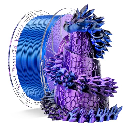 Chitu Systems Conjure Tricolor Silk PLA Filament, Schwarz-Blau-Violett Filament, Durchmesser 1.75±0.02 mm 3D Drucker Filament 1KG/2.2lb von chitu systems
