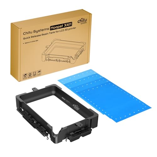 Chitu Systems Hoopat X4H Schnellwechselharzbehälter für ELEGOO Saturn 4 Ultra 16K 3D-Drucker, All-in-One-Metallharztank mit 3 vorgelochten ACF-Auslösefolien Chitu Systems Hoopat X4H Schnellwechselharzbehälter für ELEGOO Saturn 4 Ultra 16K 3D-Drucker, All-in-One-Metallharztank mit 3 vorgelochten ACF-Auslösefolien von chitu systems