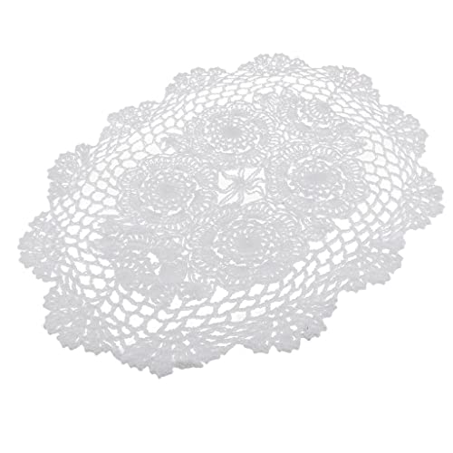 Hand Crochet Tischläufer Deckchen White Lace Deckchen Tischset 30 X 45cm von chiwanji