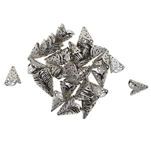 chiwanji 50pcs Filigrane Kegelform Perlen Kappen Endkappen Schmuck Craft Erkenntnisse Perlen von chiwanji