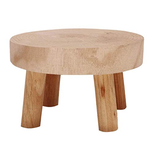 Blumenständer Pflanzenständer Holz Blumenhocker, Deko Blumenständer Hocker Holz Blumentopfständer Pflanzenhocker Massiv Deko Holz Blumentopf Basishalter Hocker Für Indoor Outdoor von chlius