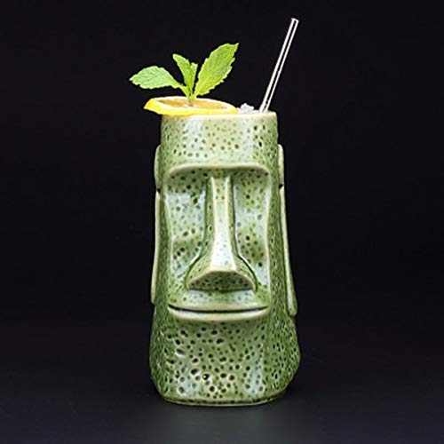 Tiki-Becher, 700 ml, Keramik, hawaiianische Cocktailbecher, Trinkgeschirr, niedliche exotische Cocktailgläser, Tiki-Bar, professionelle hawaiianische Party, Barzubehör von chongjian