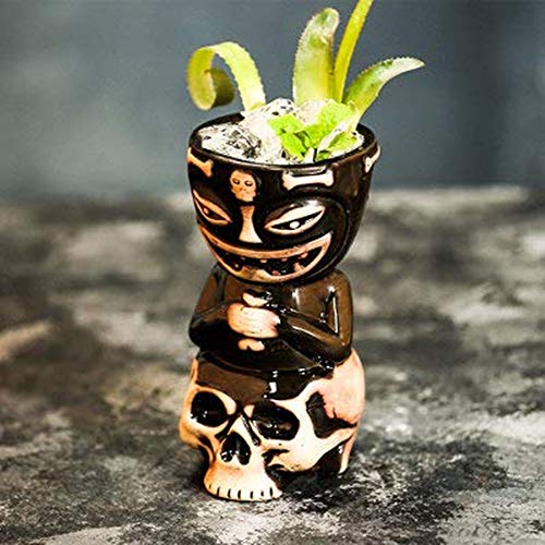 Tiki Tassen, Cocktail, Keramik-Tiki-Becher, Keramiktasse mit hawaiianischem Motiv, für Cocktails und Luau-Partys, tolle Geschenkidee für Hausbar (450 ml) von chongjian