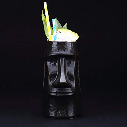 Tiki Tassen, Cocktailbecher, Keramik, Tiki-Becher, Keramiktasse mit hawaiianischem Motiv, für Cocktails und Luau-Partys, tolle Geschenkidee für die Hausbar (700 ml) von chongjian