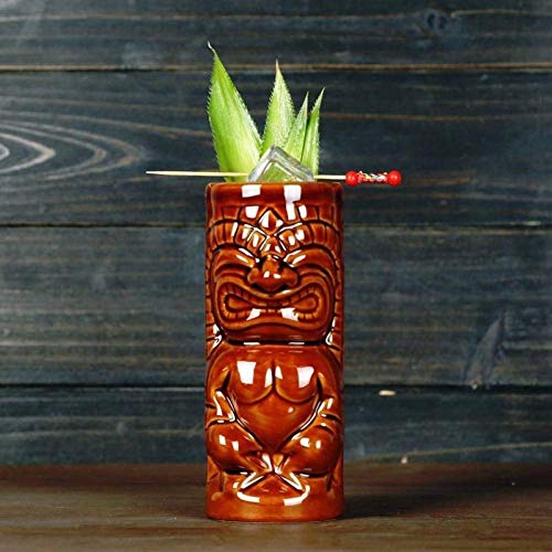 Tiki Tiki Tiki Tiki-Becher, Keramik, hawaiianisches Design, für Cocktails und Luau Partys, tolle Geschenkidee für Zuhause, Bar, 350 ml von chongjian