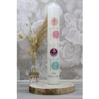 Kommunionkerze Anni Junge Oder Mädchen Mit Name Und Datum, Individuell Handverziert 1068 Kommunionkerze Anni Junge Oder Mädchen Mit Name Und Datum, Individuell Handverziert 1068 von christkerzen