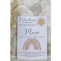 Patenbrief Boho Mädchen Für Patenonkel, Patentante 1339 Patenbrief Boho Mädchen Für Patenonkel, Patentante 1339 von christkerzen