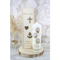 Set Jonna Taufkerze Und Kerzenbox Mit Name Datum, Individuell Handverziert 2402 Set Jonna Taufkerze Und Kerzenbox Mit Name Datum, Individuell Handverziert 2402 von christkerzen