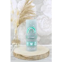 Taufkerze Mit Name Personalisiert Tolles Geschenk Zur Taufe Junge Oder Mädchen Kerze Echtwachs Handarbeit Rustik Maxi von christkerzen