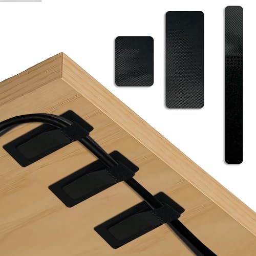 Chuanhylis 30 Stück kabelhalter selbstklebend, wiederverwendbare Kabel Organizer, Verstellbare Breite kabelmanagement schreibtisch für Schreibtisch, Nachttisch, Ladekabeln von chuanhylis