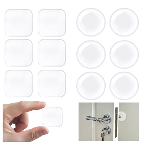 chuanhylis 12 Stück Gummifüße Selbstklebend, PU Gumminoppen für Glasplatten, Transparent Anschlagpuffer Selbstklebend, für Türen und Fenster Tisch und Stuhl Keine Spuren Hinterlassen von chuanhylis