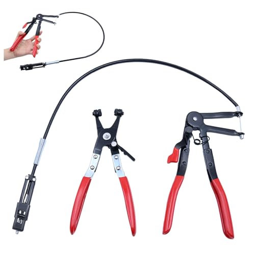 chuanhylis 2 Stück Schlauchklemmenzange, Kohlenstoffstahl Schlauchschellenzange, Federbandschellenzange, Einfache Bedienung für den Abbau und die Montage bei Autoreparationen von chuanhylis