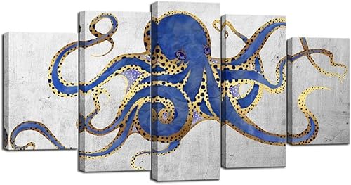 chyongshan-Leinwand Wandkunst Dekoration Druck Poster Foto 5 Stück Moderne LeinwandMeereslebende OctopusWohnzimmer und Schlafzimmer Heimdekoration Geschenke Malerei Kunst Foto-60 x32 chyongshan-Leinwand Wandkunst Dekoration Druck Poster Foto 5 Stück Moderne LeinwandMeereslebende OctopusWohnzimmer und Schlafzimmer Heimdekoration Geschenke Malerei Kunst Foto-60 x32 von chyongshan