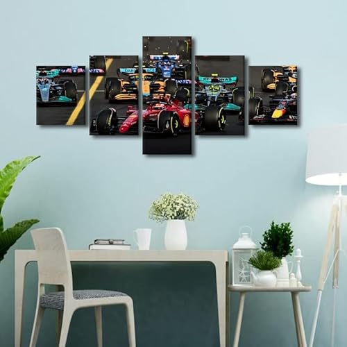 chyongshan-Leinwand Wandkunst Dekoration Druck Poster Foto 5 Stück Moderne LeinwandSportwagenWohnzimmer und Schlafzimmer Heimdekoration Geschenke Malerei Kunst Foto60 x40 von chyongshan