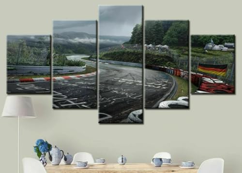 chyongshan-Leinwand Wandkunst Dekoration Druck Poster Foto 5 Stück Moderne LeinwandSportwagenrennenWohnzimmer und Schlafzimmer Heimdekoration Geschenke Malerei Kunst Foto60 x40 von chyongshan