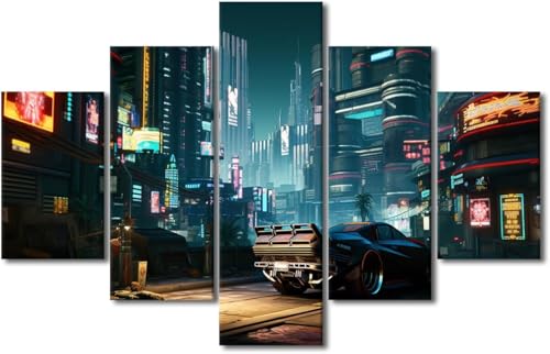 chyongshan-Leinwand Wandkunst Dekoration Druck Poster Foto 5 Stück Moderne LeinwandStadtblickWohnzimmer und Schlafzimmer Heimdekoration Geschenke Malerei Kunst Foto60 x40 von chyongshan