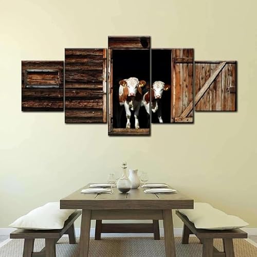 chyongshan-Leinwand Wandkunst Dekoration Druck Poster Foto 5 Stück Moderne LeinwandTiereWohnzimmer und Schlafzimmer Heimdekoration Geschenke Malerei Kunst Foto60 x40 von chyongshan