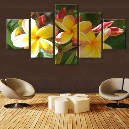 chyongshan-Leinwand Wandkunst Dekoration Druck Poster Foto5 Stück Moderne LeinwandBlumen BlumenWohnzimmer und Schlafzimmer Heimdekoration Geschenke Malerei Kunst Foto40 x22 von chyongshan