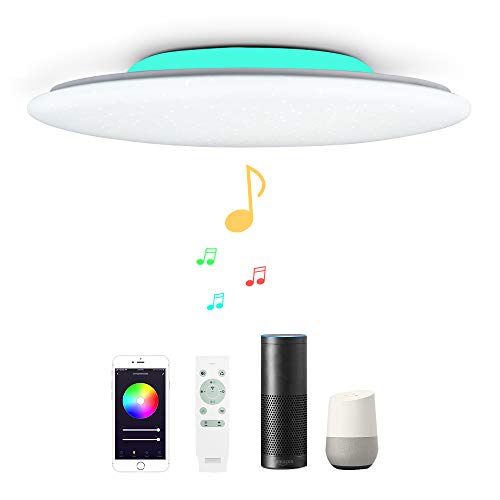 40CM 36W Sternenhimmel WIFI Musik Led Deckenleuchte Kompatibel Mit Amazon Alexa Google Home deckenlampe Mit bluetooth lautsprecher, RGB Farbwechsel Und fernbedienung Dimmbar Für Wohnzimmer 40CM 36W Sternenhimmel WIFI Musik Led Deckenleuchte Kompatibel Mit Amazon Alexa Google Home deckenlampe Mit bluetooth lautsprecher, RGB Farbwechsel Und fernbedienung Dimmbar Für Wohnzimmer von chysongoods