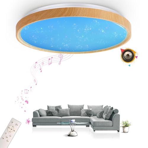 chysongoods-MW LED Musik Deckenleuchte mit Bluetooth Lautsprecher Φ50cm 55W Sprach und APP-Steuerung Kompatibel Mit Alexa/Google Home RGB Farbwechsel Dimmbare Farbanpassung mit Fernbedienung chysongoods-MW LED Musik Deckenleuchte mit Bluetooth Lautsprecher Φ50cm 55W Sprach und APP-Steuerung Kompatibel Mit Alexa/Google Home RGB Farbwechsel Dimmbare Farbanpassung mit Fernbedienung von chysongoods
