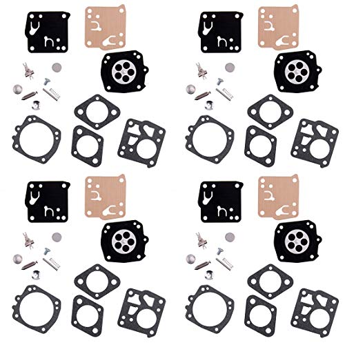 ciciTree 4 x Vergaser-Reparatur-Umbausatz Passend für Jonsered 49SP 50 51 52 60 62 66E HS-21D HS-101C Tillotson RK-23HS ciciTree 4 x Vergaser-Reparatur-Umbausatz Passend für Jonsered 49SP 50 51 52 60 62 66E HS-21D HS-101C Tillotson RK-23HS von ciciTree