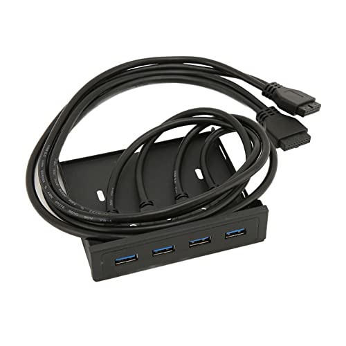 ciciglow 3,5-Zoll-Frontplatten-Hub, Interne USB-Steckplätze mit 4 Anschlüssen für USB 3.0, Passend für 3,5-Zoll-PC-Computergehäuse, Position für Diskettenlaufwerk auf der Vorderseite, von ciciglow