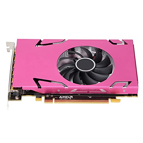 ciciglow 4G 128bit GDDR5 Grafikkarte,6 DisplayPort,PCI-Express 3.0 X 16,4K/2K/1080P, R7 350-4G 6Mini DP GA Pink Sechs Bildschirm Single Slot Grafikkarte für Windows System von ciciglow