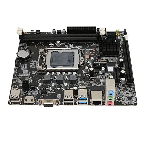 ciciglow DDR3 Mainboard, LGA1155 CPU M ATX Motherboard für Intel Core I7/i5/i3 Dual Channel DDR3 Desktop Motherboard 100M Netzwerkkarte, 5.1 Kanal Soundkarte von ciciglow