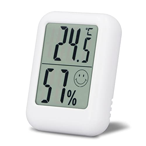 Digitales Thermometer Hygrometer, Tragbares Thermometer innen Hygrometer mit hoher Genauigkeit und magnetischem für den Temperatursensor Im Gewächshaus Im Keller von ciciglow