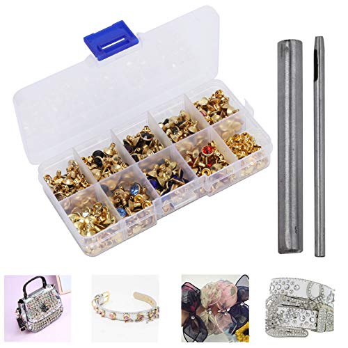 Kristall Strass Nieten 8mm, Bunte DIY Rapid Nieten 9 Farben, 180 Stück Messing klare Kristall Nieten für DIY Leder-Handwerk/Kleidungsstück/Dekoration Taschen Kristall Strass Nieten 8mm, Bunte DIY Rapid Nieten 9 Farben, 180 Stück Messing klare Kristall Nieten für DIY Leder-Handwerk/Kleidungsstück/Dekoration Taschen von ciciglow