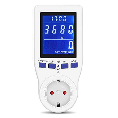 Leistungsmesser, EU-Stecker Wattmeter Leistungsmonitor mit LCD-Display mit Hintergrundbeleuchtung Energiemonitor Stromverbrauch Volt Ampere Watt KWh Verbrauch Leistungsmesser, EU-Stecker Wattmeter Leistungsmonitor mit LCD-Display mit Hintergrundbeleuchtung Energiemonitor Stromverbrauch Volt Ampere Watt KWh Verbrauch von ciciglow
