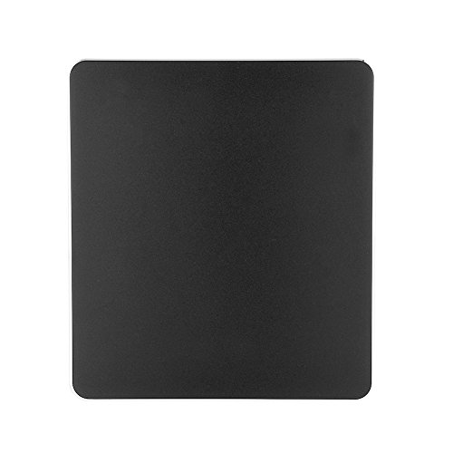 Mauspad, Aluminiumlegierung rutschfeste Gaming-Mausmatte Doppelseitiges Mousepad wasserdichte Schreibtischunterlage 180x160mm für PC Computer Laptop(Schwarz) von ciciglow