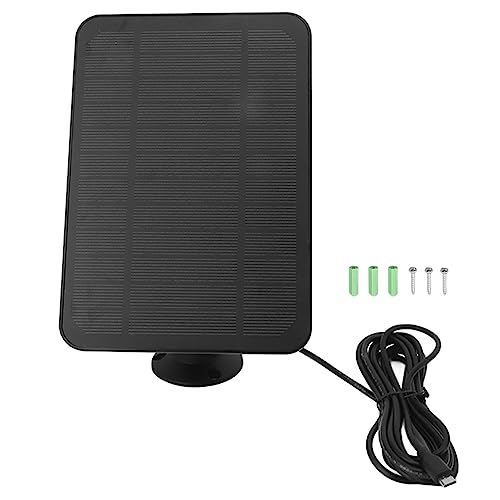 Ring Solarpanel, 4 W 5 V Solarpanel für Arlo für Ring für Blink Security, Wasserdichtes Solarladegerät mit 360° Verstellbarer Halterung und Ladekabel (Schwarz) von ciciglow