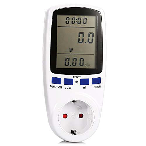 Stromzähler für Steckdose, Stromzähler mit LCD-Anzeige, Energiekostenmessgerät mit Überlastschutz, Stromverbrauchsmonitor für Elektrische Energie Zum Energiesparen von ciciglow