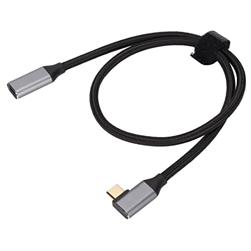 USB-C-Verlängerungskabel, HD 4K USB 3.1 GEN2 Rechtwinkliger Stecker auf Buchse Verlängerungskabel 5A 100W PD Schnellladung 10Gbps Datenübertragung Typ C Kabel (50cm) von ciciglow