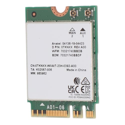 ciciglow WiFi 6 Wireless-Karte, AX200 Dual Band Bluetooth 5.2 M.2 WiFi-Netzwerkkarte mit Antenne für 10/11, für Linux, ciciglownq2ud1p3wk von ciciglow