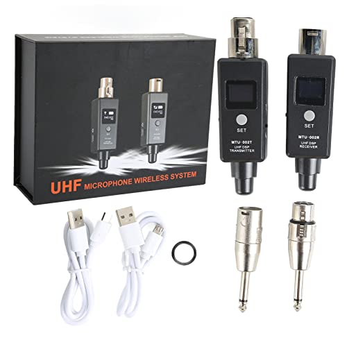 XLR-Funkmikrofon-Sender-Empfänger, U3-Funkmikrofon-Adapter Wiederaufladbares 2,4-GHz-XLR-Mikrofonsystem-Set für Dynamisches Mikrofon XLR-Funkmikrofon-Sender-Empfänger, U3-Funkmikrofon-Adapter Wiederaufladbares 2,4-GHz-XLR-Mikrofonsystem-Set für Dynamisches Mikrofon von ciciglow